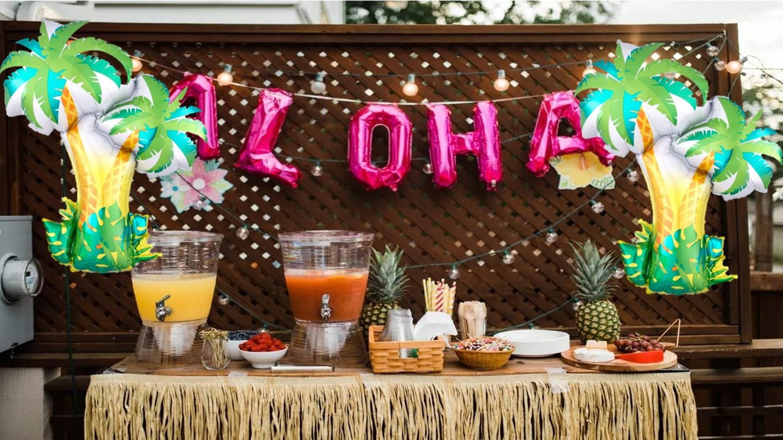 Coconut Palm Tree Foil Balloons BIG Palm Tree Beach Party Etsy