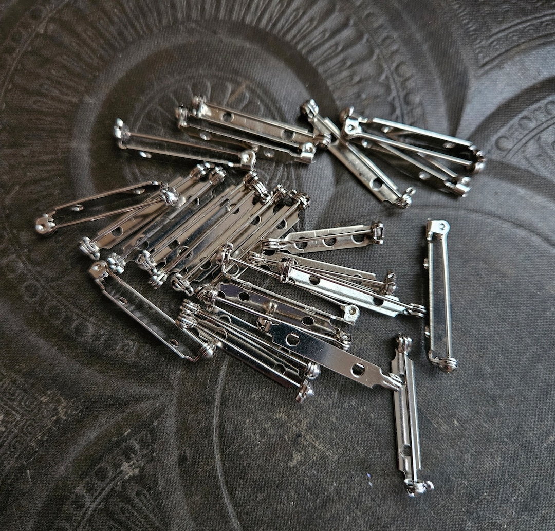 Brooch Base Brooch Base Back, Bar Badge Holder, Safe Lock Brooch Pins for DIY ...