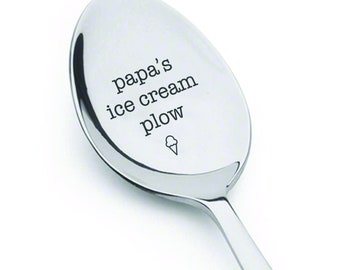 Flynn and Grace Papa/'s ice cream spoon Daddy/'s ice cream spoon personalized ice cream spoon ice cream lover gift