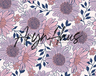 Girassóis boho retrô, girassol sem costura, design floral desenhado à mão, padrão repetido JPG, floral sem costura