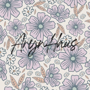 Tropical Floral, Hand Drawn Floral Seamless Design, Repeat Pattern JPG, Floral Seamless