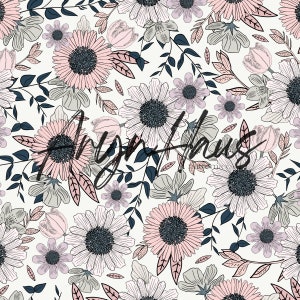 Boho Bliss Floral, Hand Drawn Floral Seamless Design, Repeat Pattern JPG, Summer Seamless Floral Seamless