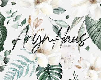 Watercolor Floral Seamless Repeat Pattern, Floral Seamless