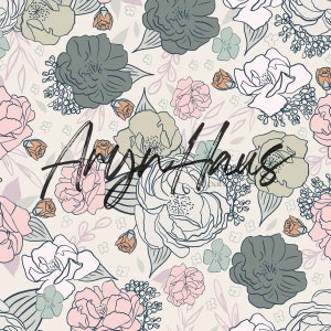 Line Peony Blooms, Hand Drawn Floral Seamless Design, Repeat Pattern JPG, Floral Seamless