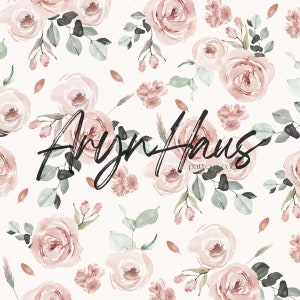 Watercolor Roses Seamless Repeat Pattern, Floral Seamless