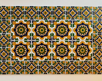 Handgeschilderde mediterrane keramische muurschildering tegels backsplash keuken tegels badkamer zwembad tegels wand decor