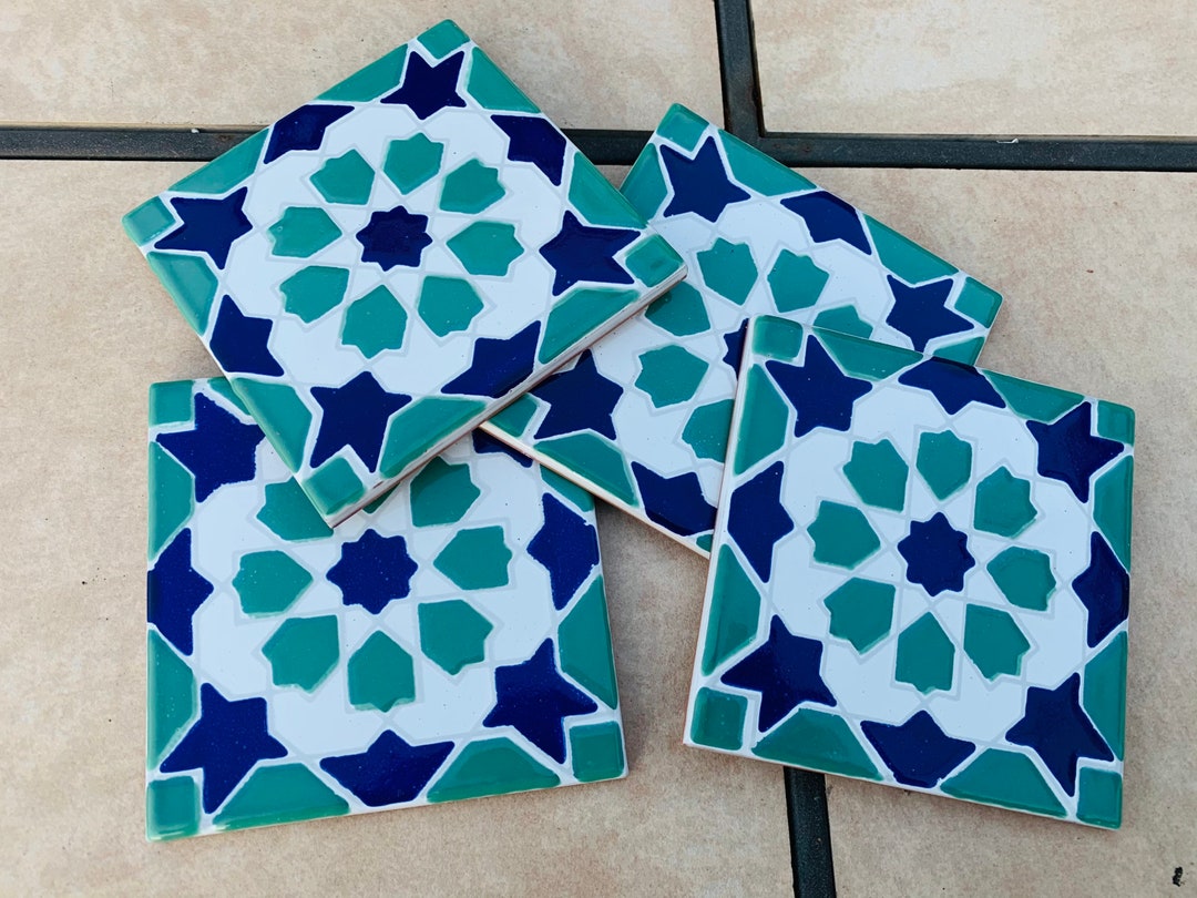 4X4 Mediterranean Moroccan Ceramic Tiles Backsplash Mosaic Tiles Pool