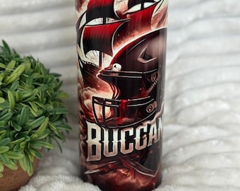 Buccaneers Tumbler: 20oz Stainless Steel Travel Cup - Football Fan Gift