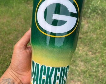 Greenbay Packers Tumbler | Handmade Football Cup | Custom Packers Tumbler | Gifts For Him | Football Tumbler