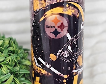 20oz Steelers Tumbler| Steelers Cups | Holiday Gift Ideas For Him and Her | Sports Cups