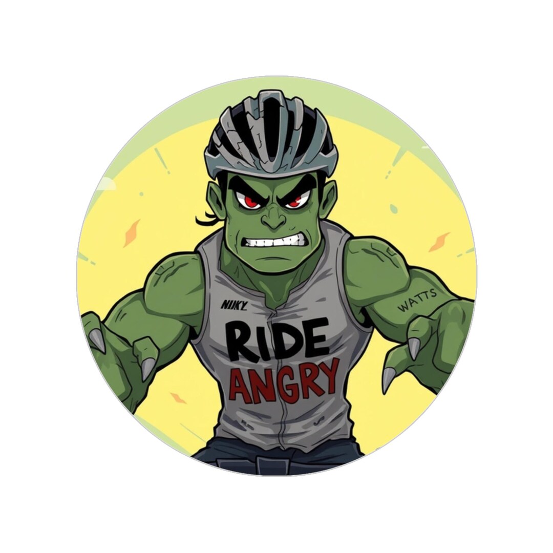 Ride Angry Pedal Rager Transparent Outdoor Sticker, Cycling Decor, Bike ...