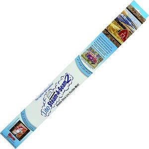 May include: A package of Lite Steam-A-Seam 2, a double-stick, fusible web for collage and landscape projects. The package is white with blue accents and features images of a red barn and a colorful van. Text includes "The Lighter Alternative!" and "#1 For Collage."