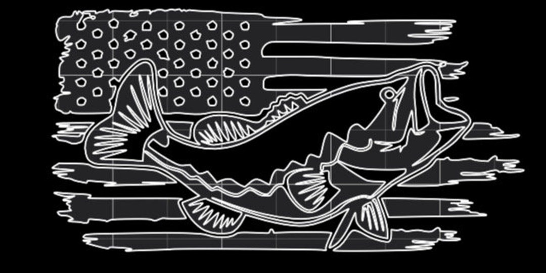 Flag & Fish Sticker - Etsy