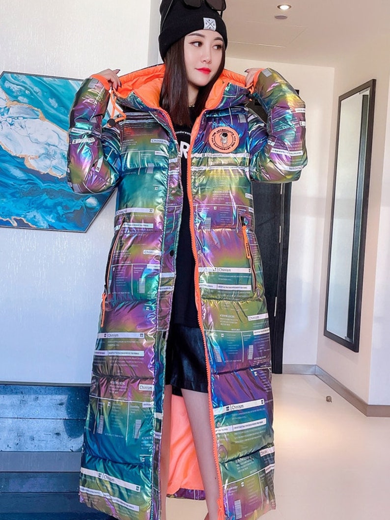 Winter Waterproof Long Parkas Cotton Padded Jacket Women Etsy