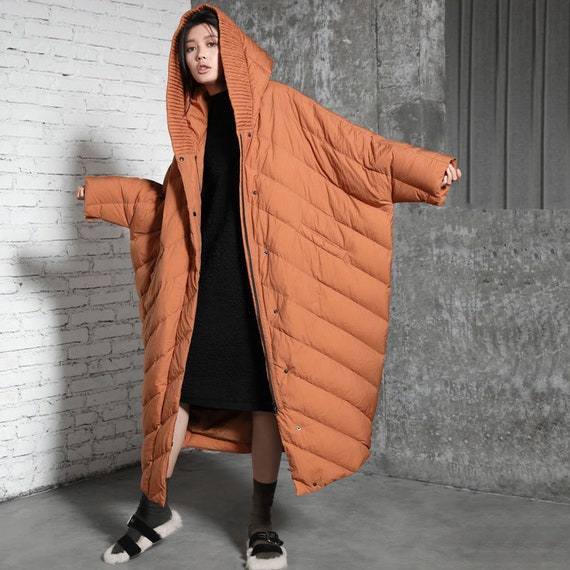 Winter Cocoon Coat Bat Sleeved Loose and Causal Trend - Etsy Canada
