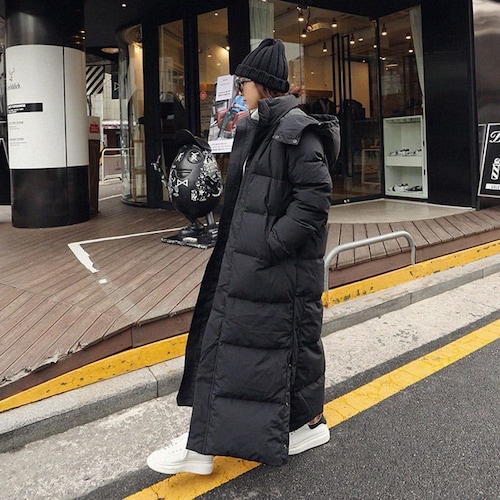 Down Jacket for Women Thick Knee-length 