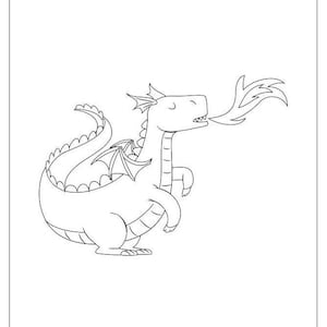15 Dragon Coloring Pages for Kids, 15 Printable Coloring Pages for Children, Boys and Girls (Digital Download)