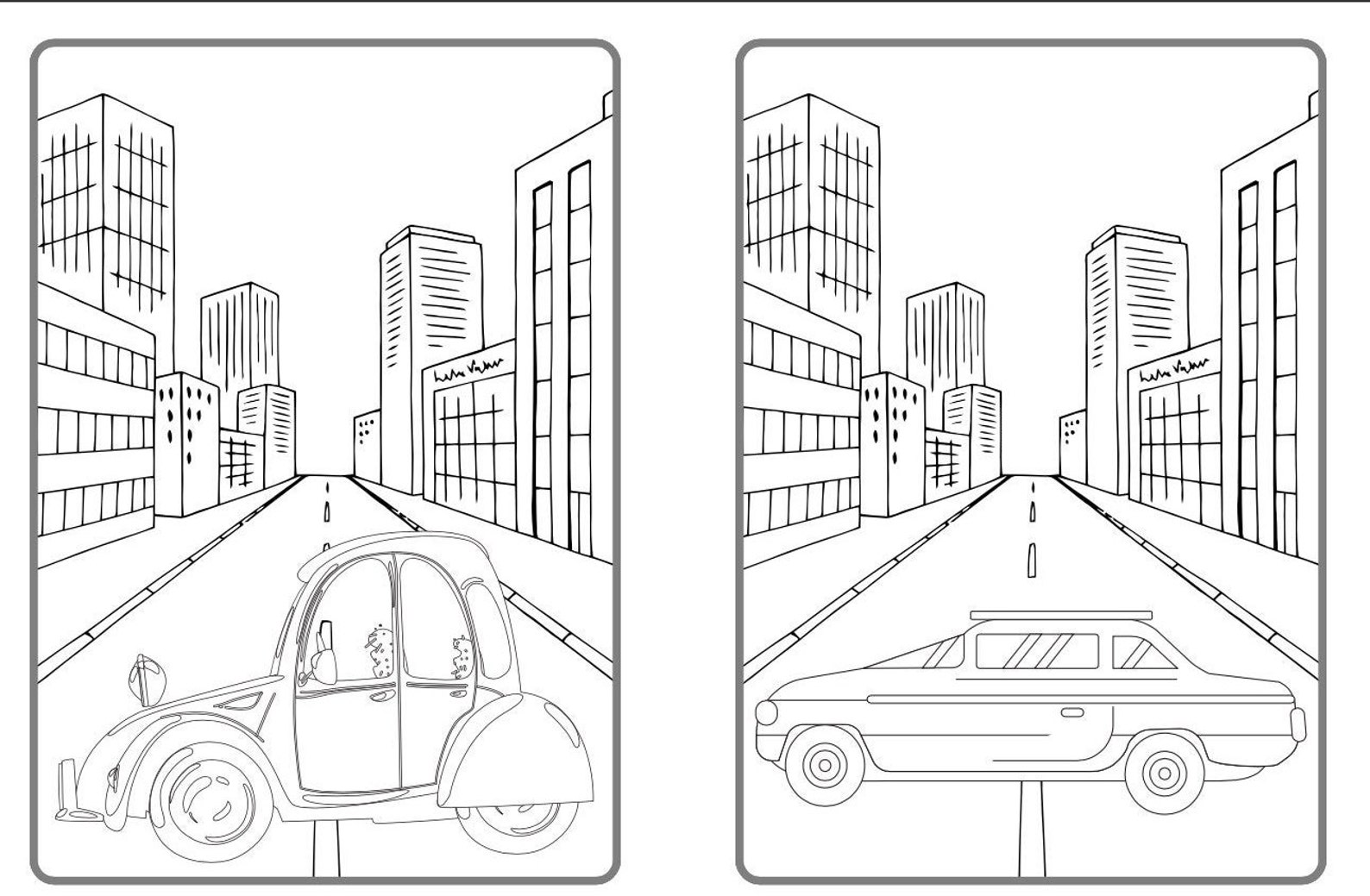 40 Car Coloring Pages, 40 Coloring Pages for Children and Adults