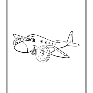 10 Airplane Coloring Pages for Kids! Printable Digital Download