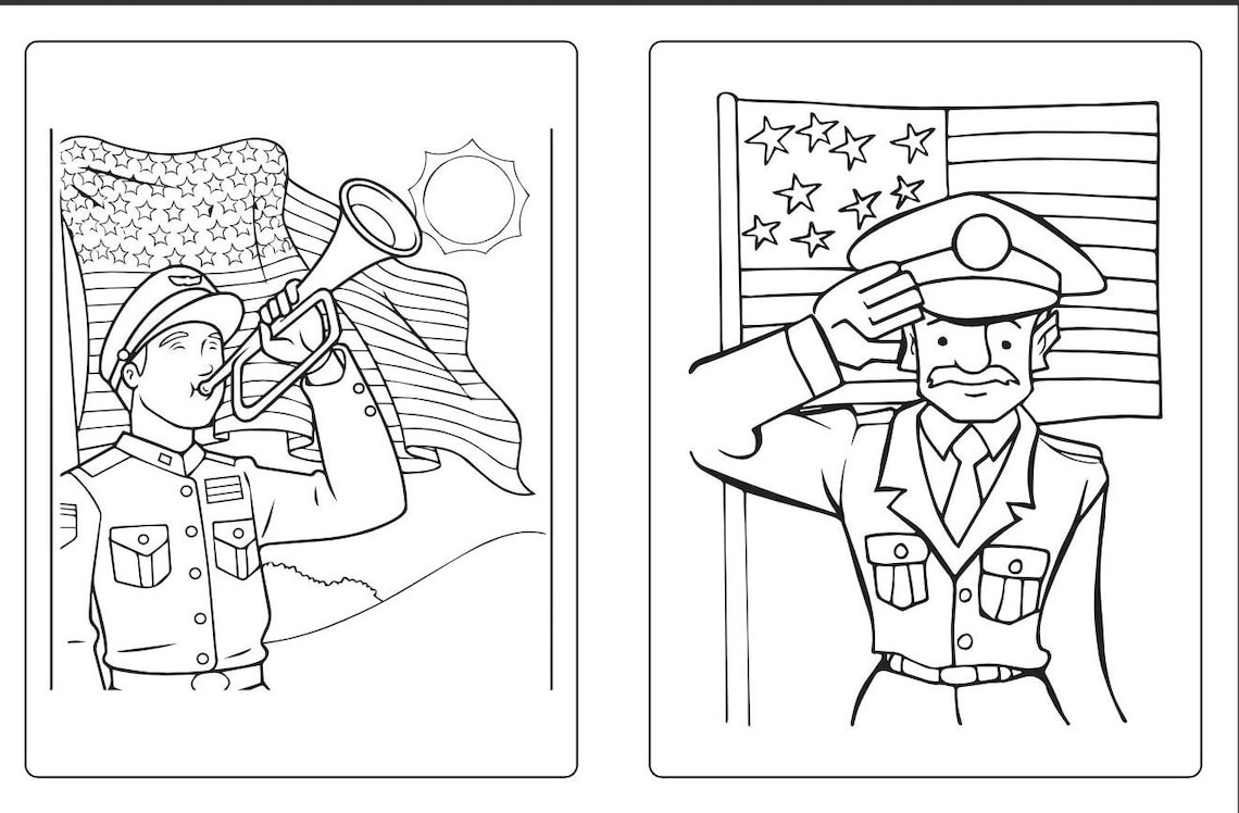 25 Army Coloring Pages for Kids, Printable Coloring Pages for Children, Boys and Girls (digital ...