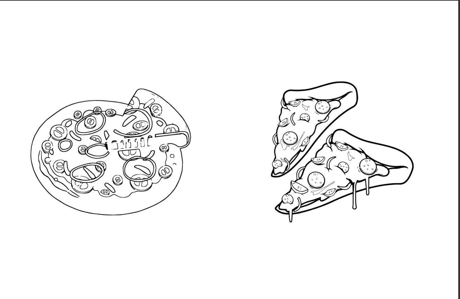50 Pizza Coloring Pages for Kids, Printable Coloring Pages for Children