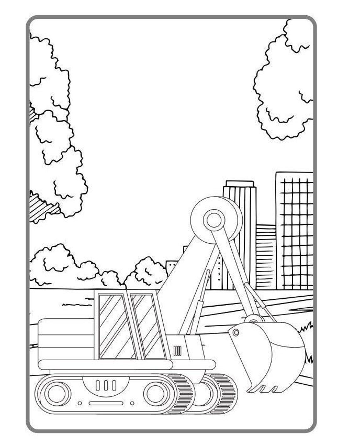 40 Construction Coloring Pages Printable Color Pages for Etsy