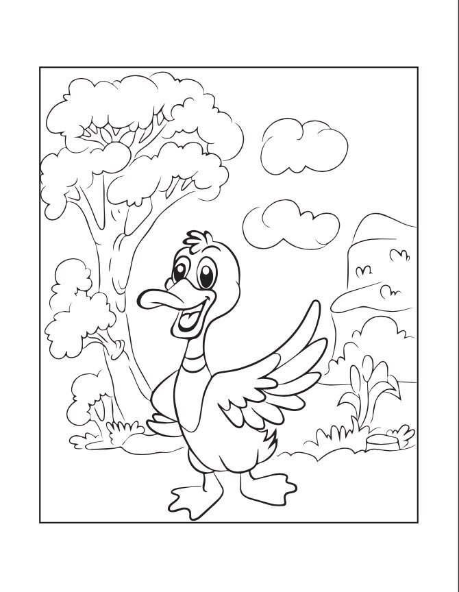 20 Duck Coloring Pages for Kids Printable Digital Download Etsy