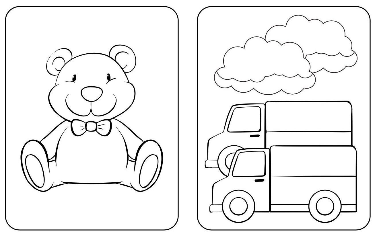20 Kids Coloring Pages, Printable Coloring Pages for Children, Boys and