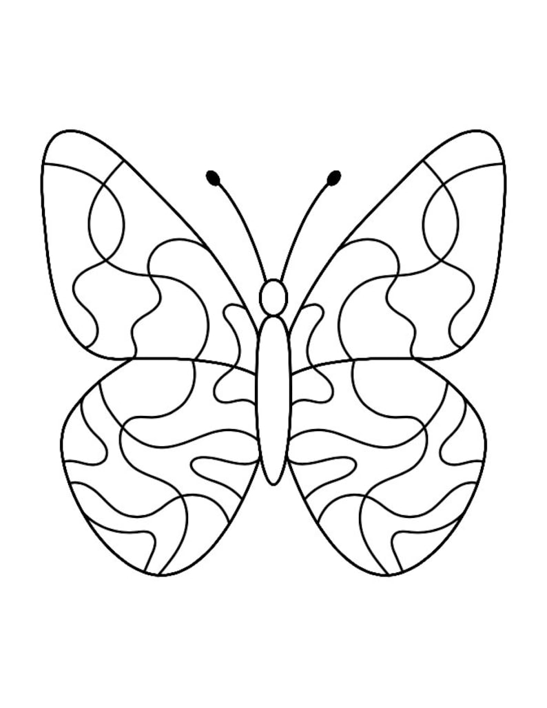 40 Butterfly Coloring Pages 40 Printable Butterfly Coloring - Etsy
