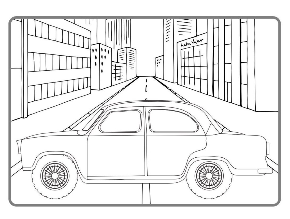 40 Car Coloring Pages, 40 Coloring Pages for Children and Adults