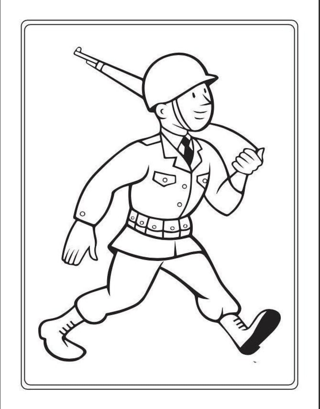 easy army soldier drawing