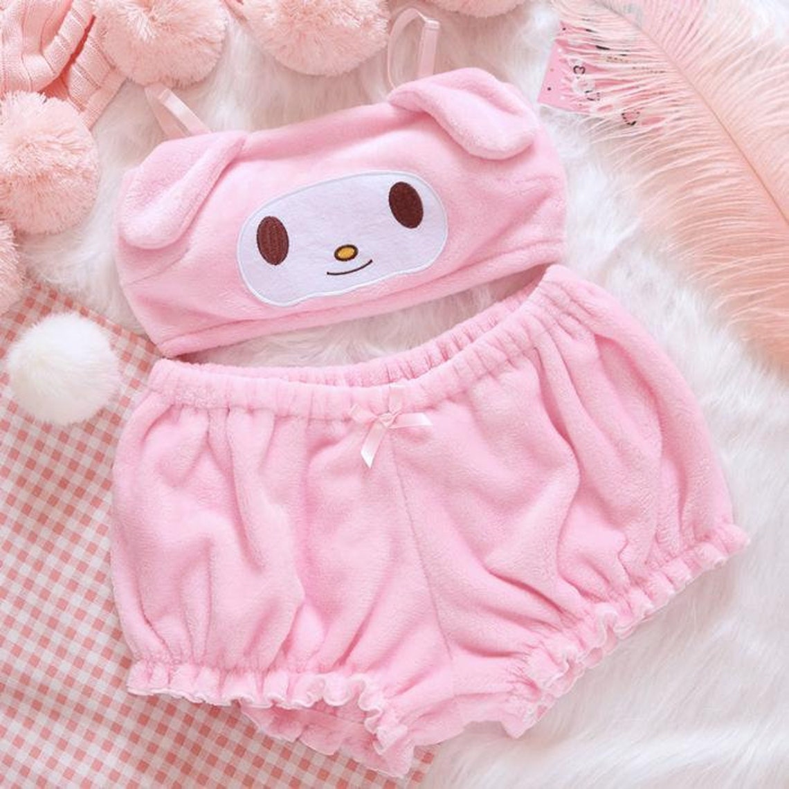 Kawaii Sexy Cute My Melody Sanrio Lingerie Pajamas Set | Etsy
