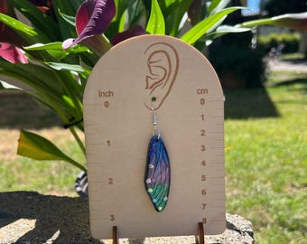 Handgefertigte Schmetterlingsflügel Ohrringe aus Resin