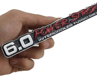 Chrome&Red&Black 2x 7.3 Power Stroke Intercooled Turbo Diesel Emblem 3D Truck Super Duty PowerStroke Badge Nameplate Chrome&Red&Black 2x 7.3 Power Stroke Intercooled Turbo Diesel Emblem 3D Truck Super Duty PowerStroke Badge Nameplate
