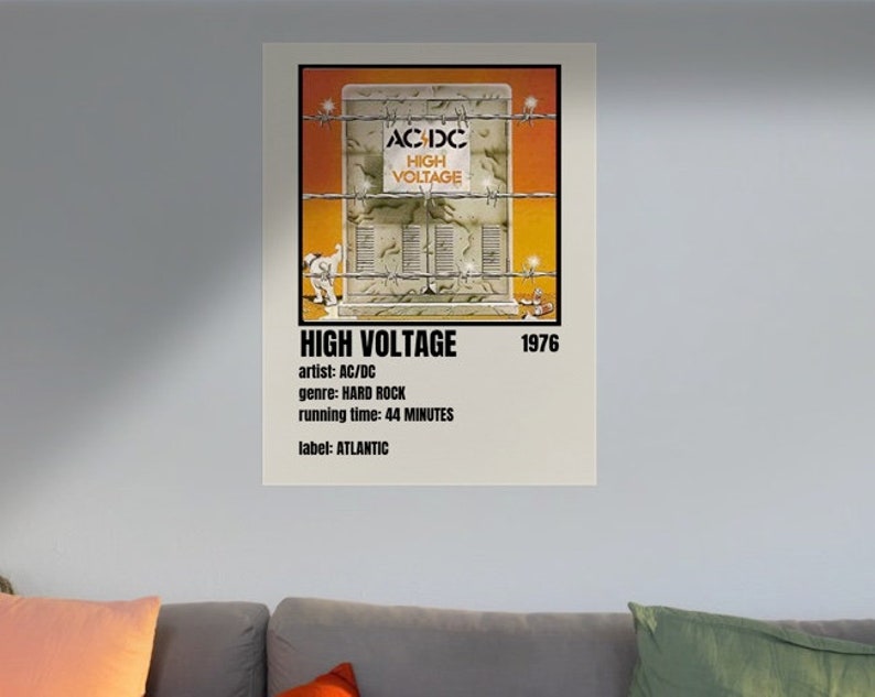 Digital Download AC/DC Poster ACDC Poster High Voltage - Etsy