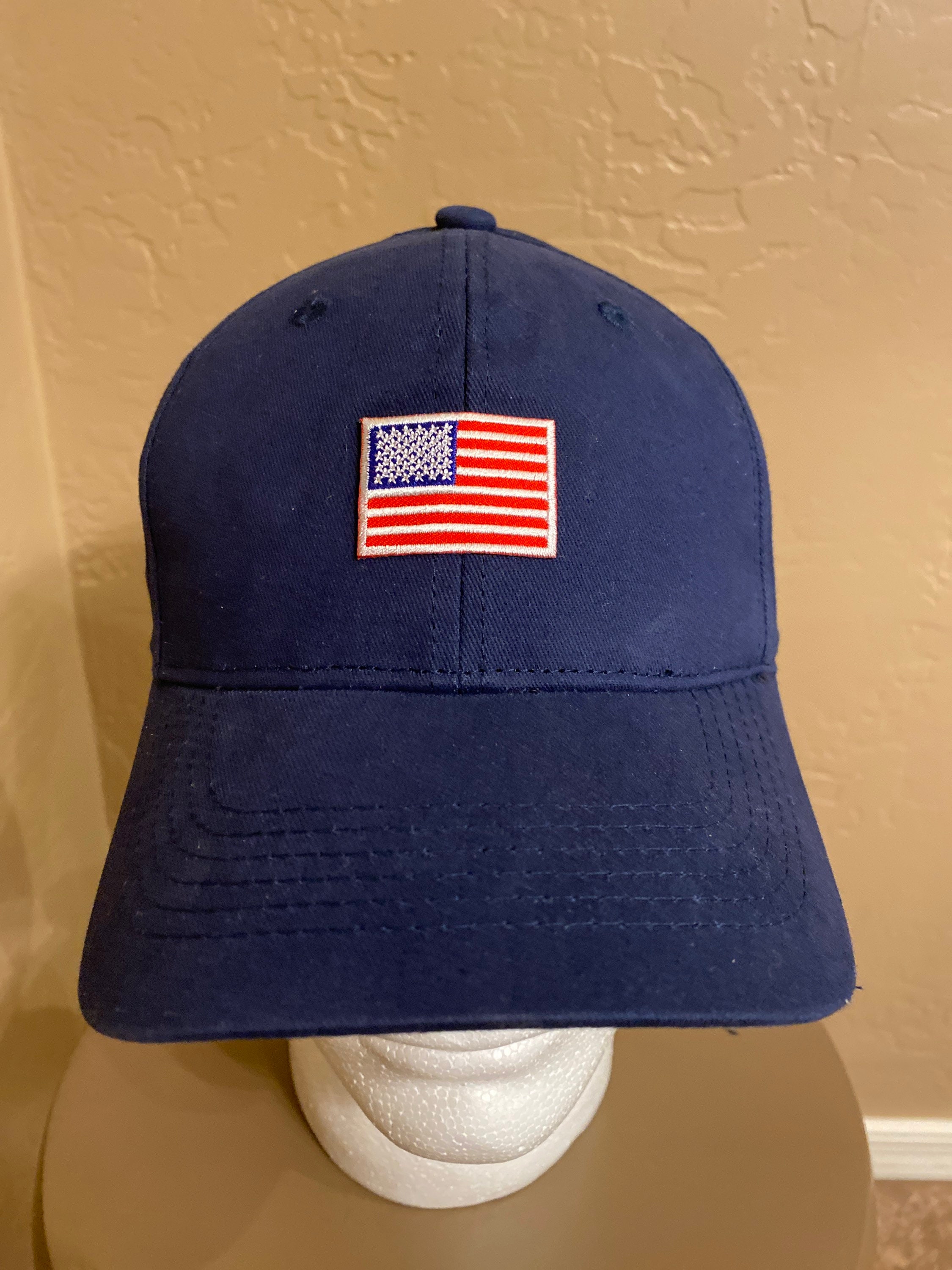 American Flag Baseball Hat Blue/Gray Etsy