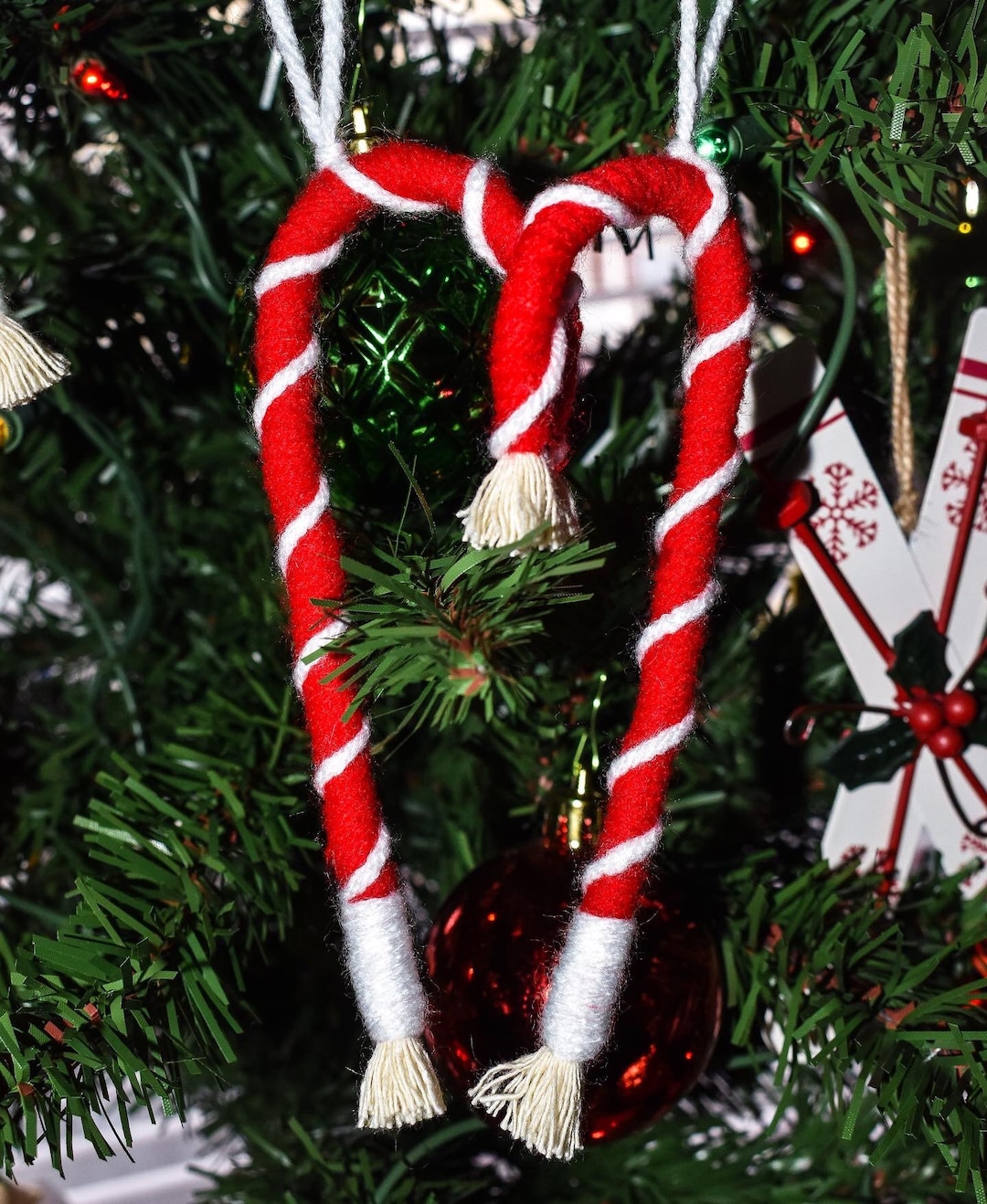 Candy Cane Ornaments Christmas Ornaments Red & White Ornaments Candy