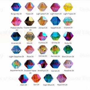 Perline di cristallo di vetro tagliato 2XAB multicolore Swarovski Premium da 4 mm, realizzate in Austria, piccole perline decorative, materiali per ricamo