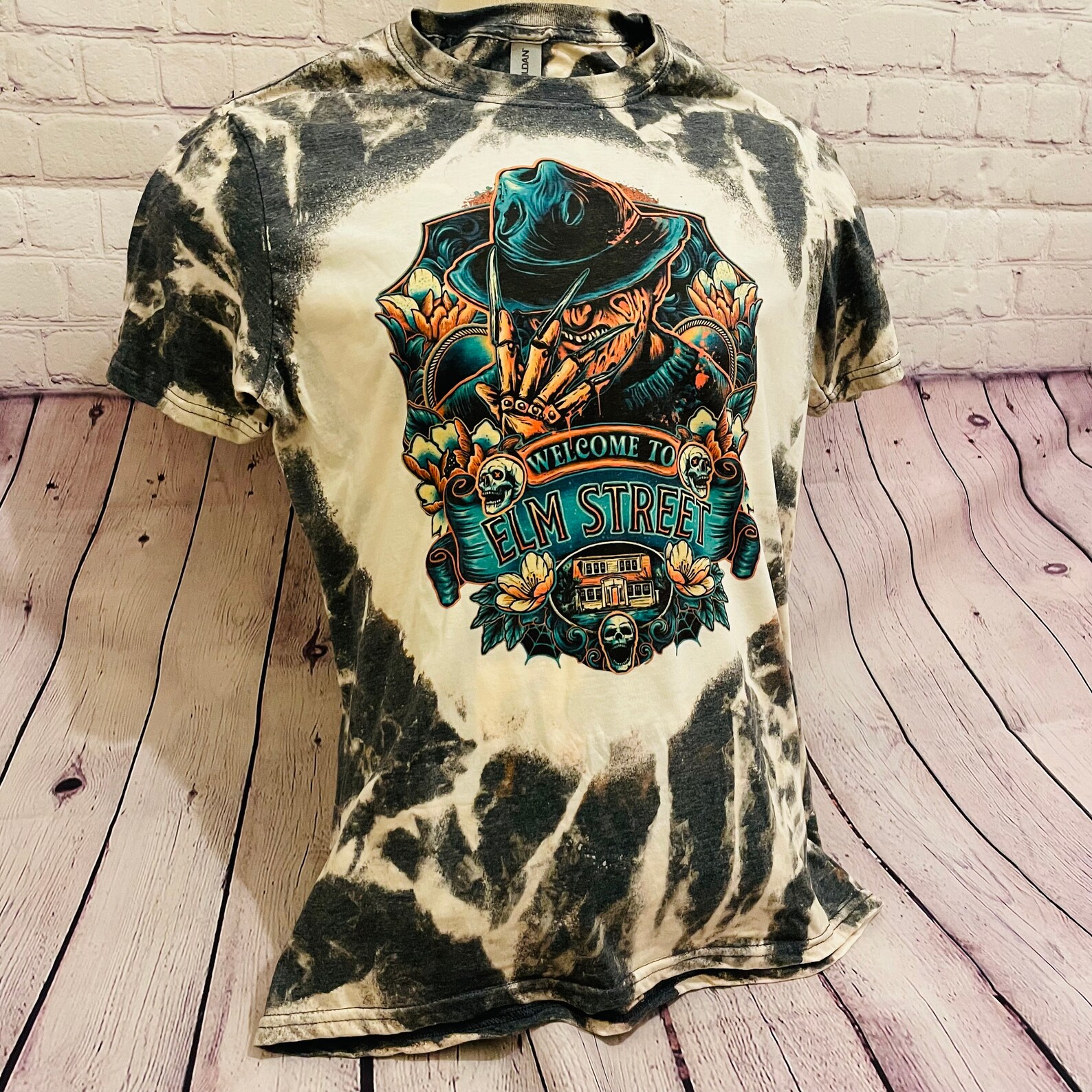freddy krueger bleached shirt