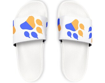 Youth Bengal Paw Print PU Slide Sandals