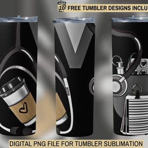 Nurse Stethoscope Tumbler Wrap: 20oz Skinny Sublimation Design (Digital Download)