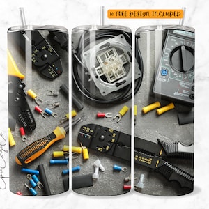 Electrical Tools Tumbler Wrap: Sublimation Design for Dad (Digital Download)