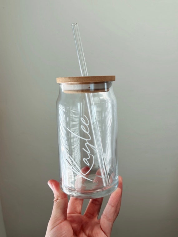 Personalized Iced Coffee Glass Cup Custom Glass Cup Etsy