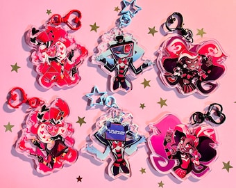 The Vees Hazbin Hotel Keychains