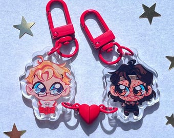 Bloodymary Heart Magnetic Keychains