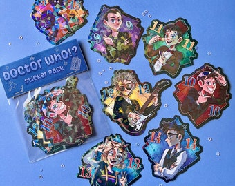 Timey Wimey Holographic Stickers