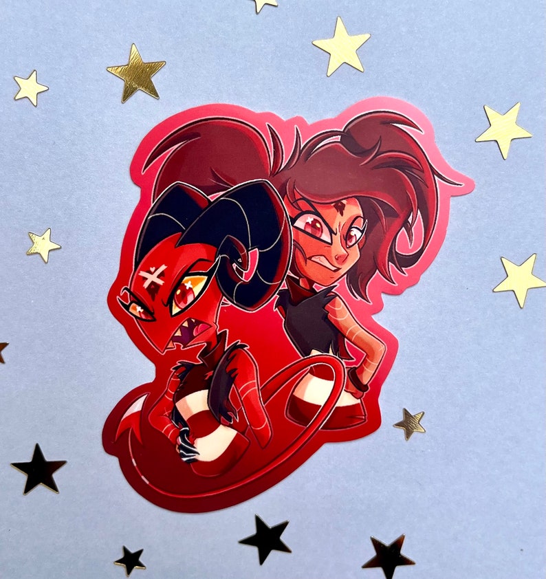 Helluva Boss Glossy Stickers Barbie Wire