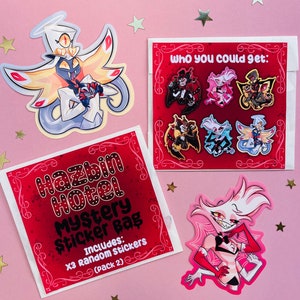 Bolsa de pegatinas misteriosas de Hazbin Hotel (PAQUETE DE 2)