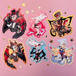 Pegatinas de Hazbin Hotel (paquete de 2)