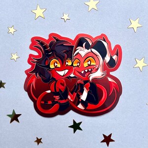 Helluva Boss Glossy Stickers Millie & Moxxie